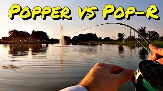 Fly Fishing POPPER vs Rebel POP-R CHALLENGE | Early Morning SUMMER TOPWATER SHOWDOWN!! | Part 1