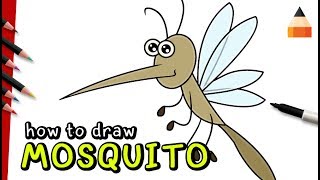 How To Draw Mosquito | Cartoon Mosquito