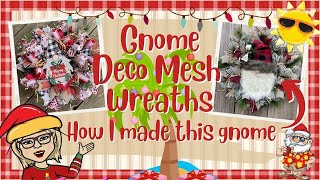 [Christmas in July]  🎅🏼🌴🍹 - 2 Gnome Deco Mesh Wreaths / Full Wreath Tutorials / How I made the Gnome