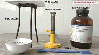 HEATING OF COPPER OVER BURNER | OXIDATION OF Cu | CHEMICAL REACTION | STD 10 CBSE ACTIVITY Chemistry