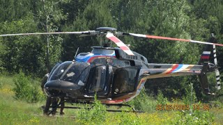 В Колпашево вертолет Bell 407 Ra-06168. Ми-8 АМТ Ra-22243 Ельцовка подготовка к Сан-рейсу.