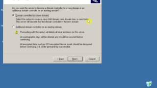 1 How to install Active Directory on a Windows Server 2003 , Dcpromo.