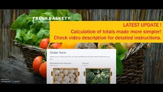 Create a Grocery Order Form for your grocery delivery business | Show Order Total & Order Summary