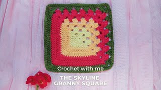 CROCHET - How to crochet a granny square / The skyline granny square