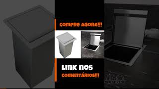 Lixeira aço inox para bancada 7 Litros Com Tampa articulada #amazon #vendas #cozinhamoderna