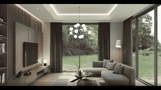 Ultimate Living Room Design in SketchUp + Enscape Render  | Step-by-Step Tutorial || RK STUDIO ||