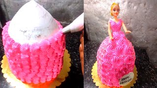 Barbie doll cake decorations ideas/बार्बी डॉल केक बनाने का आसान तरीका/Barbie doll cake design