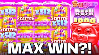 MY BIGGEST WIN EVER ON SUGAR RUSH 1000.. (MAX WIN?!)