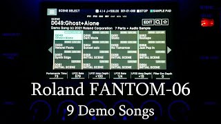 Roland FANTOM-06: Scenes with Songs (9 Demo Tracks) Song Mode Capabilities