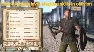 How to power level Magicka skills in oblivion