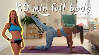 20 MIN full body pilates workout for beginners || tone up and burn fat || no equipment