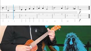 Grim Grinning Ghosts EASY Uke Play Along Tutorial | The Haunted Mansion Theme