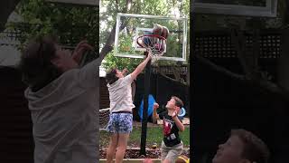 Knocking out the Guinness world record of basketball/balls in a basketball hoop#guinessworldrecord