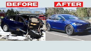 Rebuilding WRECKED Tesla Model X [FULL PROCESS] (VIDEO #110)