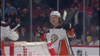 Trevor Zegras sets up 2 goals in 28 seconds against the Canadiens