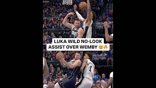 LUKA’S RIDICULOUS ASSIST OVER WEMBY 😱 #lukadoncic #wemby #mavs #nbahighlights