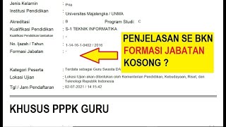 Kenapa Formasi Jabatan Kosong, PPPK GURU | SIMAK