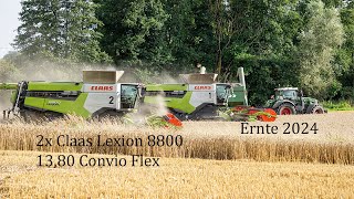 2x Claas Lexion 8800 + Convio Flex 13,80 m | Ernte 2024 | Mecklenburg Vorpommern