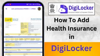 how to add Insurance policy documents in digi locker