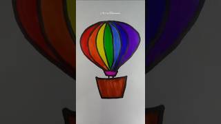 Rainbow parachute🌈#satisfying #creativeart #shorts #easy#rainbow #parachute #colouring #easydrawing