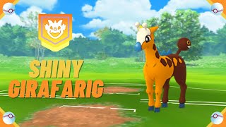 A Wild ✨ Shiny Girafarig ✨ Appeared! [Pokemon GO Tour: Johto] #shorts