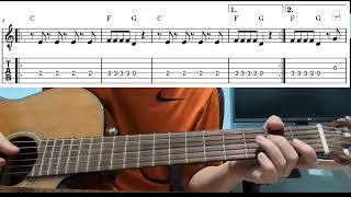 The Coconut Song - Easy Beginner Guitar Tab With Playthrough Tutorial Lesson