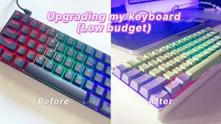 mechanical keyboard low budget upgrade | from clicky to thocky