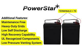 12V 35Ah Batteries for Enhanced Mobility - 2 Pack By PowerStar