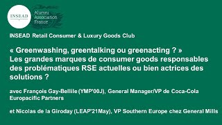 Club Retail, Consumer & Luxury Goods : « Greenwashing, greentalking ou greenacting ? »