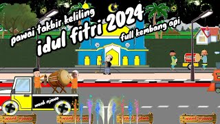 Takbir Keliling Animasi Idul Fitri 2024