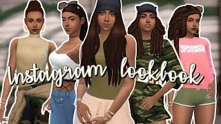 INSTAGRAM BADDIE LOOKBOOK + CC list | The Sims 4