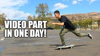 HE FILMED A VIDEO PART IN ONE DAY!