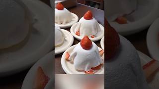 Fluffy souffle strawberry pancakes🍓#food#fooddiving#delicious#streetfood#pancake#yummy#good#yt#sweet