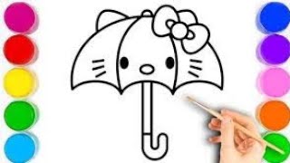 Umbrella ☔ 🏖️ Drawing, Coloring & Painting for Kids and Toddlers 8