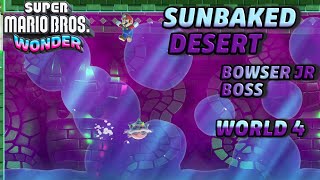 Sunbaked Desert - Bowser Jr Boss Fight Super Mario Bros.Wonder World 4