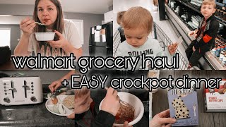 Walmart Grocery Haul & Shopping | EASY Crockpot Dinner Recipe | Productive Mom Motivation