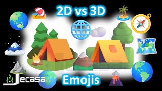 Emoji Meanings, 2D vs 3D Emojis, Part 23 - Maps and Geography | Noto vs Fluent Emojis | English