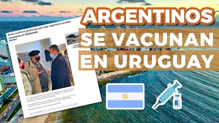 Argentinos se vacunan en Uruguay