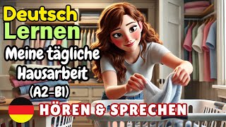 Meine tägliche Hausarbeit A2-B1 | Deutsch Lernen | Hören & Sprechen | Geschichte & Wortschatz