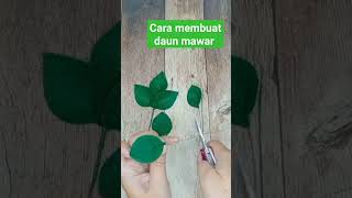 cara membuat daun dari kain flanel