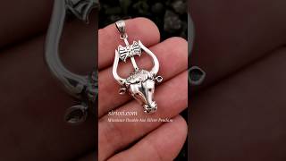 Minotaur Labrys Double Axe Greek Silver Pendant 40x24mm #Silver #Jewelry #Necklace #Greece