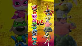 Talking Tom Hero Dash Vs Spongebob And Friends #shorts #talkingtomherodash #spongebobsquarepants