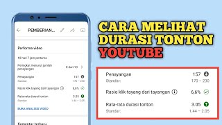 CARA MELIHAT RATA-RATA DURASI TONTON VIDEO YOUTUBE