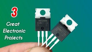 3 Simple Electronic Projects for beginners with irfz44n , 3205 mosfets