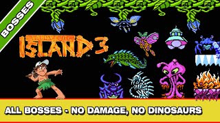 Adventure Island 3 NES - All Bosses [No Damage - No Dinosaurs] + Ending