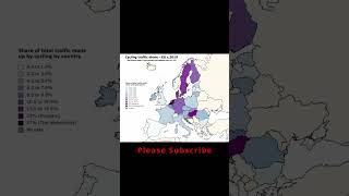 This is how much Europe is cycling #shorts #maps #geography