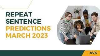 PTE - Repeat Sentence Predictions March 2023