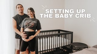 SETTING UP THE BABY'S CRIB + CLEANING | SECOND TRIMESTER NESTING