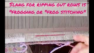 The Answer Lady's Machine Knitting Flashcards: ripping out rows