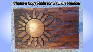 Wood Carving Designed from Photo of Original Artwork